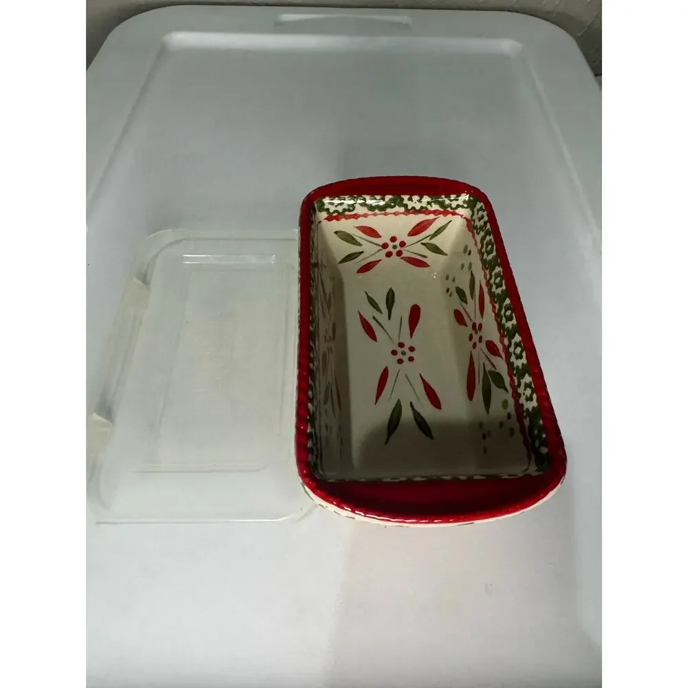 Temptations Old World Festive 12 oz Mini Loaf Dish w/ Lid